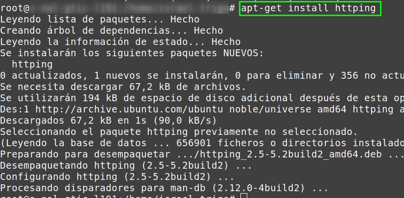 Instalación de HTTPing