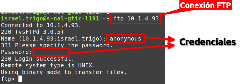 Conexión a FTP