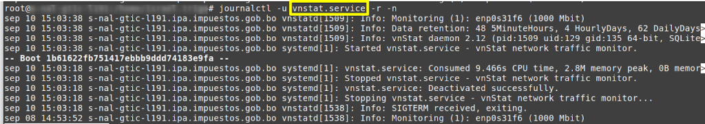 resutaldo de observación de un servicio especifico